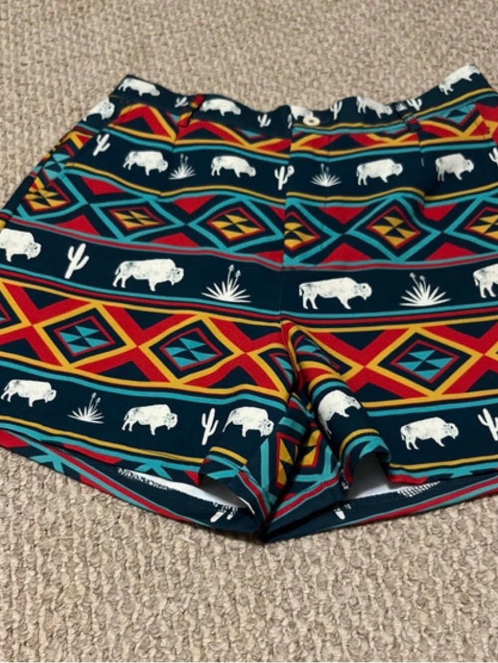 Rowdy Crowd Clothing Women’s Navy Southwestern Print Shorts
